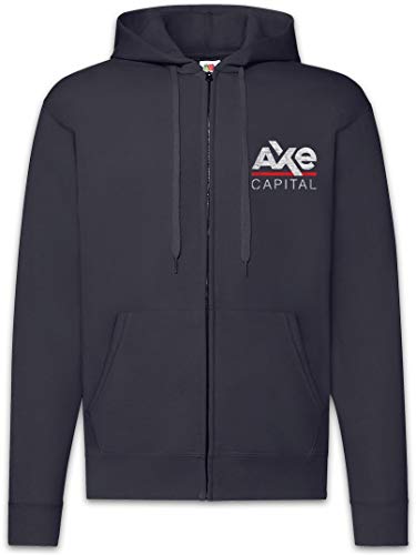 Urban Backwoods Axe Capital II Sudadera con Capucha Y Cremallera para Hombre Zipper Hoodie Azul Talla L