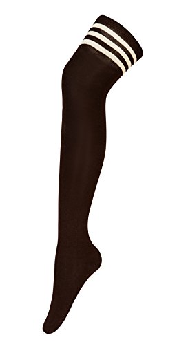 Urban GoCo Calcetines Hasta la Rodilla Algodón Medias Mujer Rayure Piernas Calientes-Conjunto de 3 pares (Modelo B)