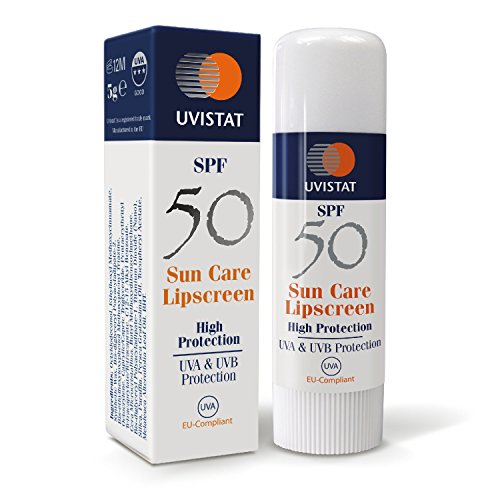 Uvistat - Barra de labios medicinal para protección solar, SPF 50, 5 g