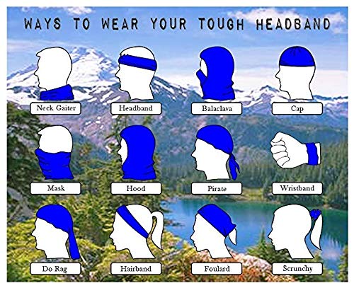 UYIU IYI Unisex Andorra Flags Multifunction Bandana Headband Athletic Headwear Sweatband,Magic Scarf,Neck Balaclava,Helmet Liner,Tube Mask,UV Resistence Outdoor Sport Yoga