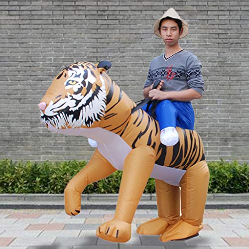 UYT Monte Tigre León Inflable Traje de Fiesta Temática Juguete Inflable, Monte Inflable Disfraz de León Tigre Disfraz Disfraz Cosplay Halloween Fiesta Juguete