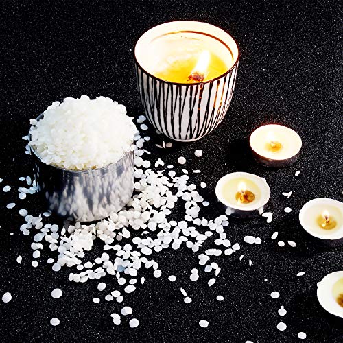 VABNEER Pellets de cera de abeja blanca 200g, 100% puro y natural Pellets de cera de vela Ideal para aplicaciones de fabricación de velas