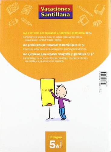 Vacaciónes Santillana, ortografía i gramàtica, llengua, 5 Educació Primària - 9788479182250
