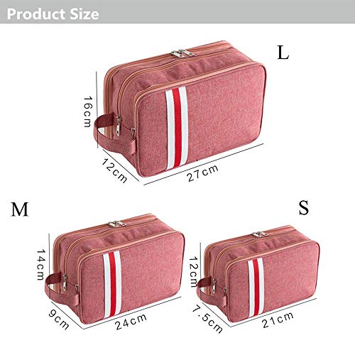 Vacío 1PC Bolsas de cosméticos de separación húmeda y seca Hombres de negocios Organizador de viajes Bolsa Makup Mujeres Necesarias Maquillaje Estuche Bolsa de aseo grande, azul, S21cmX12cmX7.5cm