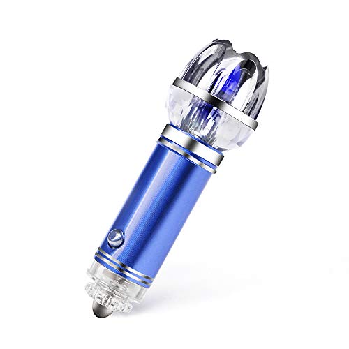 VADIV Purificador de Aire Ionizador para Coche 12V, Desodorante Purificador Ionizador Portátil Elimina el Humo, Olor de Mascotas, Polvo- Azul (sin Perfume)