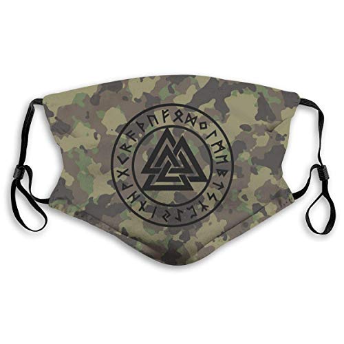 Valknut Rune Circle Odin Trinity Icon Viking Cara Ajustable Decoración Facial