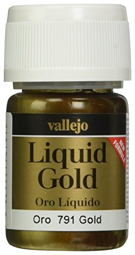 VALLEJO-3070791 70791 VALLEJO Oro LIQUIDO METALIZAD, Multicolor (3070791)