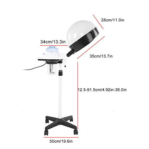 Vaporizador de Pelo para el Cuidado del Cabello del Spa Altura Ajustable y ángulo de Vapor para Peluquería, Hogar, Salones de Belleza