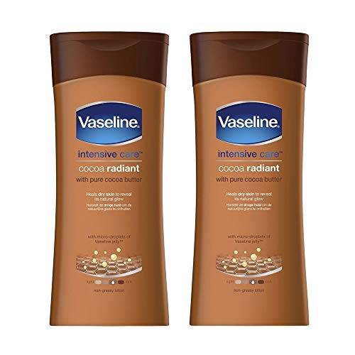 Vaselina Vaseline Loción Corporal de Cuidados Intensivos Cacao Radiante 400ml - Paquete de 2