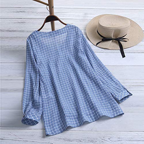 Vectry Blusas De Mujer Oferta Camiseta Mujer Camisa De Mujer De Gran TamañO Camiseta Mujer Verano Blusa Estampada Mujer Camisetas Azul