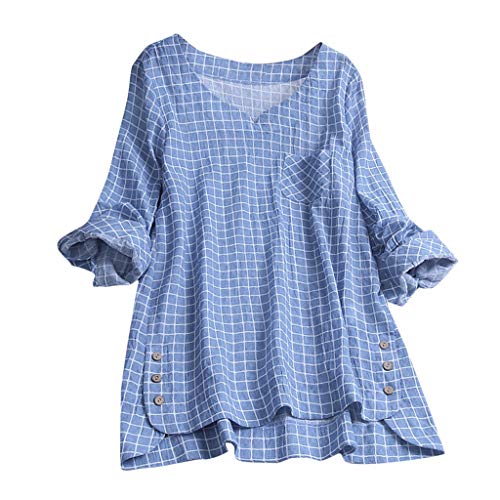 Vectry Blusas De Mujer Oferta Camiseta Mujer Camisa De Mujer De Gran TamañO Camiseta Mujer Verano Blusa Estampada Mujer Camisetas Azul