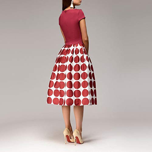 Vectry Vestidos Vestidos Mujer Casual Verano Vestidos Sexys Y Elegantes Moda Mujer 2019 Rebajas Vestidos Vestidos De Mujer Verano Vestidos De Fiesta para Comuniones Vestidos (_Rojo, XXL)