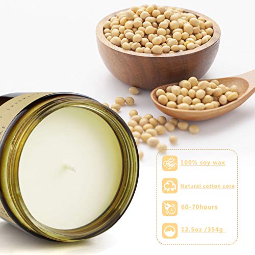 Velas aromáticas de TOFU, cera de soja natural con aceites esenciales, regalo para mujeres, 1 paquete (tabaco de teca)