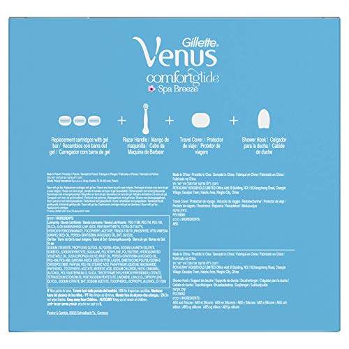 VENUS Gillette Spa Breeze Comfortglide 150 g, Coffret Cadeau Rasoir + 2 lames (7702018516254)