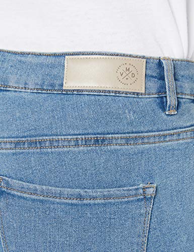 Vero Moda Vmhot Seven NW Dnm Long F Short Mix Noos Pantalones Cortos, Azul (Light Blue Denim Light Blue Denim), XS para Mujer