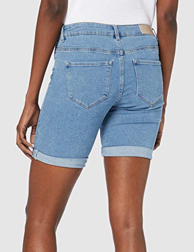 Vero Moda Vmhot Seven NW Dnm Long F Short Mix Noos Pantalones Cortos, Azul (Light Blue Denim Light Blue Denim), XS para Mujer