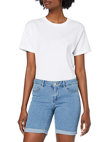 Vero Moda Vmhot Seven NW Dnm Long F Short Mix Noos Pantalones Cortos, Azul (Light Blue Denim Light Blue Denim), XS para Mujer