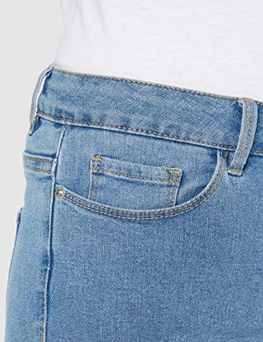 Vero Moda Vmhot Seven NW Dnm Long F Short Mix Noos Pantalones Cortos, Azul (Light Blue Denim Light Blue Denim), XS para Mujer