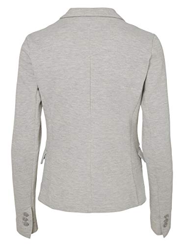 VERO MODA VMJULIA LS BLAZER DNM NOOS, Chaqueta de traje Mujer, Gris (Light Grey Melange), 36