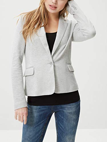 VERO MODA VMJULIA LS BLAZER DNM NOOS, Chaqueta de traje Mujer, Gris (Light Grey Melange), 36