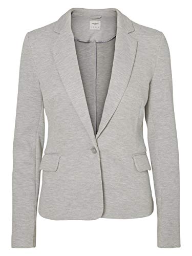 VERO MODA VMJULIA LS BLAZER DNM NOOS, Chaqueta de traje Mujer, Gris (Light Grey Melange), 36
