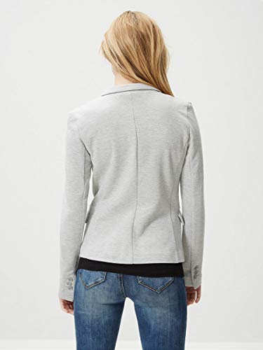 VERO MODA VMJULIA LS BLAZER DNM NOOS, Chaqueta de traje Mujer, Gris (Light Grey Melange), 36