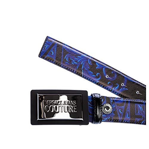 Versace Jeans Couture Cintura Cinturón, Negro (Negro Mek), 95 para Hombre