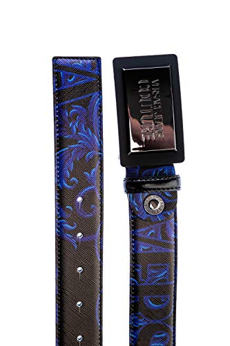 Versace Jeans Couture Cintura Cinturón, Negro (Negro Mek), 95 para Hombre