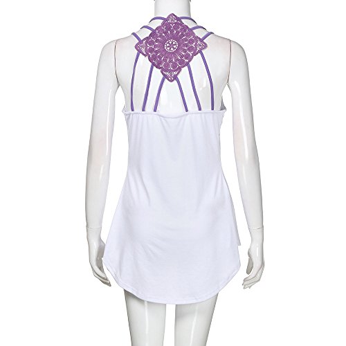 Vestidos de Mujer Chaleco sin Mangas Top Alto Bajo Camisetas sin Mangas Notas Camisetas sin Mangas con Tirantes-POLP Camiseta de Tirantes para Mujer Sexy Camisola Verano Talla Grandes Casual Fiesta