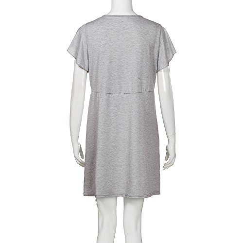 Vestidos de Pijamas Embarazadas Premamá Manga Larga Corta Primavera Verano,PAOLIAN Vestidos Maternidad Enfermería Sujetadores Lactancia Camisón Encaje Mujer Talla Grande Amamantamiento