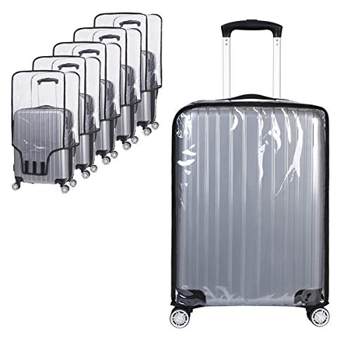 Vicloon Funda de Maleta, 24-Pulgadas Cubierta de Maleta Protector de Equipaje, Material de PVC Transparente Viajar Protector de Equipaje, Reutilizable, Lavable, Impermeable y a Prueba de Polvo