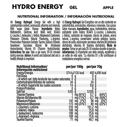 Victory Endurance Hydro Energy Gel Manzana 70g.Textura más líquida.
