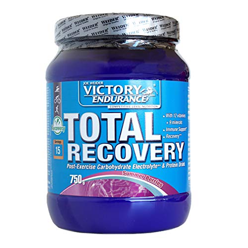 Victory Endurance Total Recovery. Maximiza la recuperación después del entrenamiento. Enriquecido con electrolitos y vitaminas. Sabor Summer Berries (750 g)