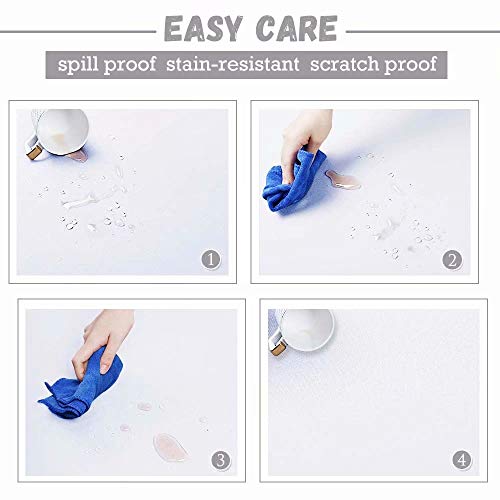 VICWOWONE Mantel de Navidad – 140 cm Mantel redondo cocina Navidad diseño sin costuras calcetín en la palma de la playa tropical arenosa isla Maldivas Diseño festivo Multicolor