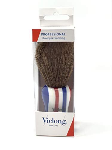 Vielong Brocha Caballo Marrón. Modelo Vintage Oxford. Mango de Resina. Diámetro 24mm.