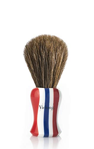 Vielong Brocha Caballo Marrón. Modelo Vintage Oxford. Mango de Resina. Diámetro 24mm.