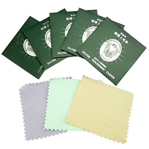 VIGAN 100 UNIDS Anti-deslustrar Oro Plata Mujeres Limpiador de joyería Pulido Paño de Limpieza