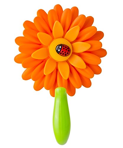 VIGAR Flower Power Gancho con Ventosa, PP, Goma, PPN, PVC Friendly, Naranja y Verde, Dimensiones: 8 x 5 x 12 cm, 2 Unidades