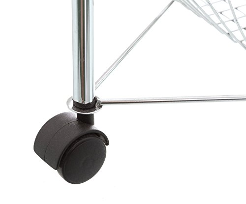 Vily's House Carro Verdulero Redondo, Metal, Cromado Brillante, 90x30x30 cm