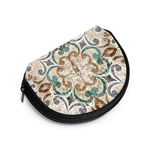 Vintage Italian Tiles Marruecos Monedero Monedero Cambio de Efectivo Bolsa Cremallera Monedero pequeño Carteras Bolsa de cosméticos Bolsa de Almacenamiento