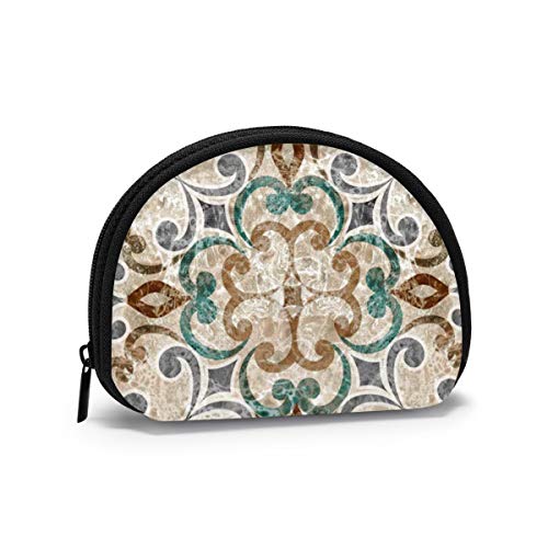 Vintage Italian Tiles Marruecos Monedero Monedero Cambio de Efectivo Bolsa Cremallera Monedero pequeño Carteras Bolsa de cosméticos Bolsa de Almacenamiento