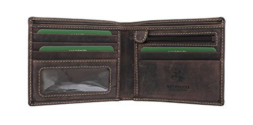 Visconti Cartera Shield de Cuero Engrasado 707 Marrón Petróleo
