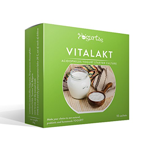 vitalakt yogur Acidophilus Yogurt Starter cultura – para la creación en casa – 10 litros Acidophilus MABAMAHO Probiotic lácteo