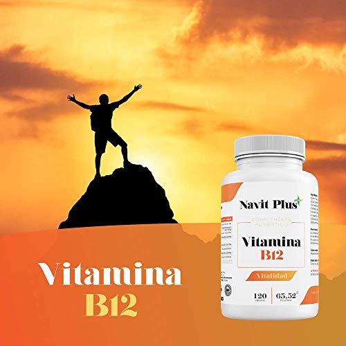 Vitamina B12 Navit Plus | 120 Cápsulas vegetales. Complemento alimenticio con B1, B2, B3 y B6, esenciales para el óptimo cuidado de la salud. Complejo vitamínico natural. Fabricado en España. ISO9001
