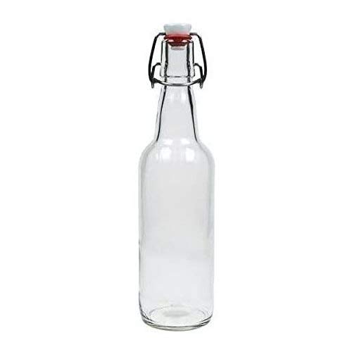 Viva Haushaltswaren - 6 Botellas de Cristal con Cierre 500 ml para llenar Incluye Embudo de diámetro 9,5 cm