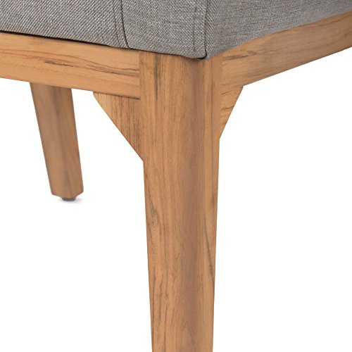 VIVAGARDEA 'vivag Ardea® Malaga mal01 Dining del reposabrazos Silla nanotex® con cojín y Teca de Patas, Taupe – Número a Elegir.