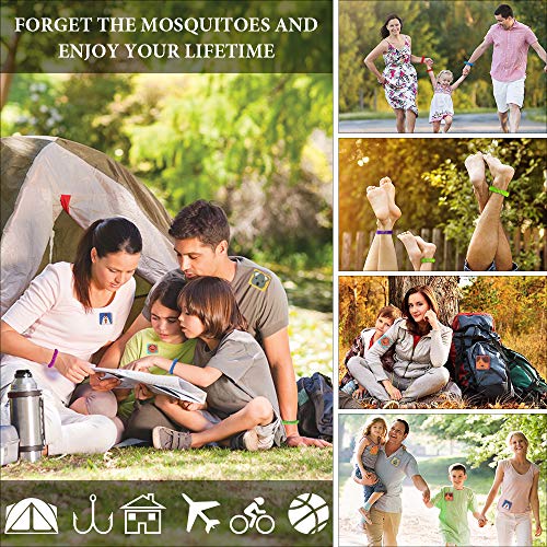 Vivibel Pulsera Repelente de Mosquitos,Pulsera Mosquitos Antimosquitos Natural-15pcs,Pulseras Antimosquitos & Pegatinas Antimosquitos,Seguras e Impermeables,Reutilizable Acampar,Viajar