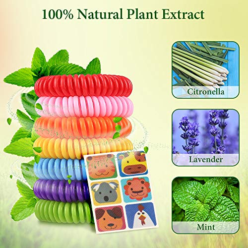 Vivibel Pulsera Repelente de Mosquitos,Pulsera Mosquitos Antimosquitos Natural-15pcs,Pulseras Antimosquitos & Pegatinas Antimosquitos,Seguras e Impermeables,Reutilizable Acampar,Viajar