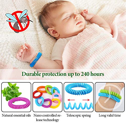 Vivibel Pulsera Repelente de Mosquitos,Pulsera Mosquitos Antimosquitos Natural-15pcs,Pulseras Antimosquitos & Pegatinas Antimosquitos,Seguras e Impermeables,Reutilizable Acampar,Viajar
