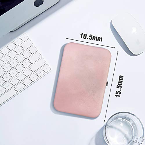 VKK Set de Manicura y Pedicura, Estuche de Cuidado de Uñas, Kit de 18 Herramientas de Cuidado Personal (Rosa)